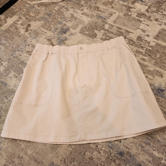 NWT Michael Stars Stretch Twill Beige Monroe Mini Skirt so plus size 2X - Picture 11 of 16